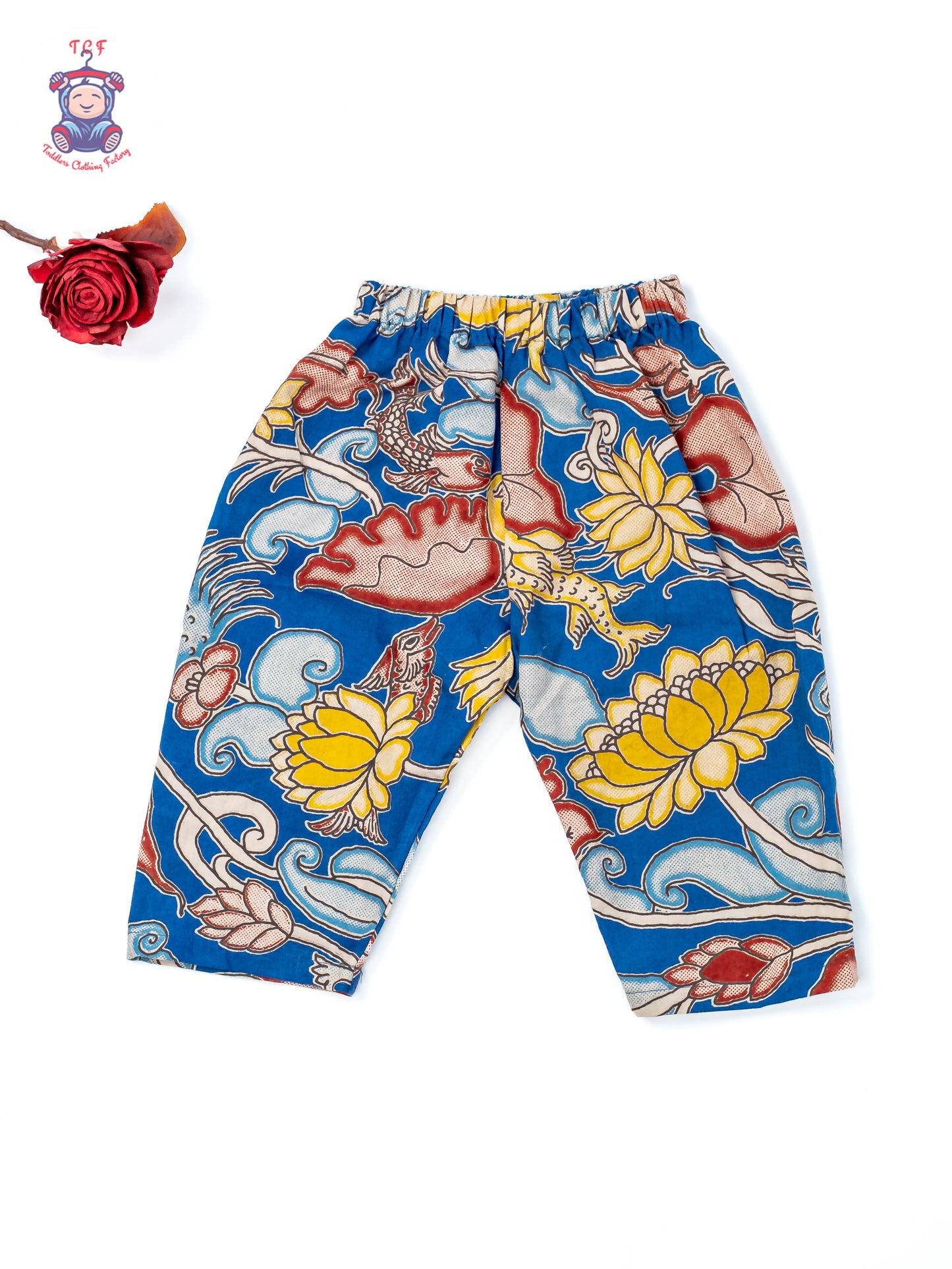 Blue - Girls Readymade Floral Printed Kalamakari Sets
