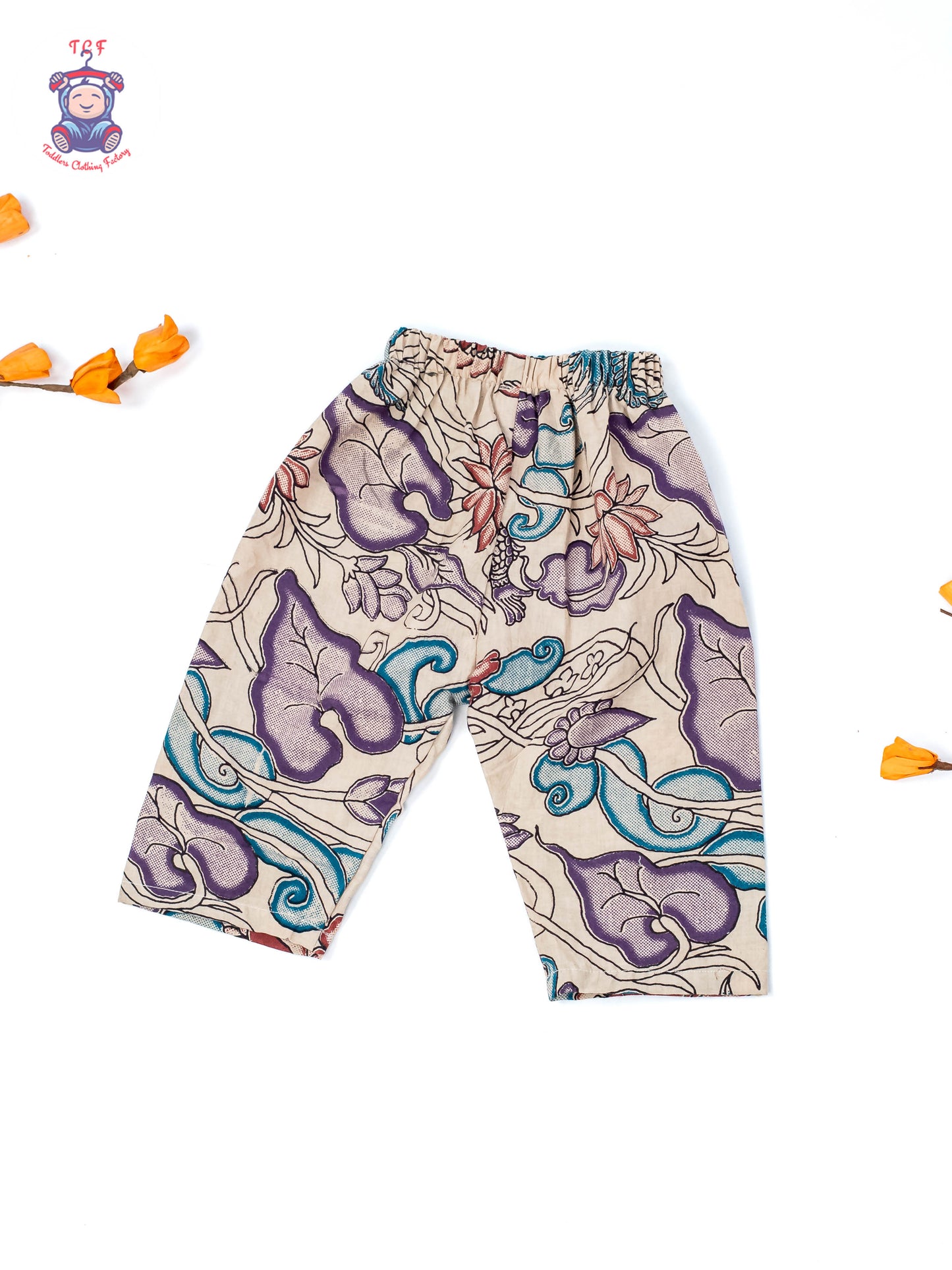 Half White - Girls Readymade Floral Printed Kalamakari Sets