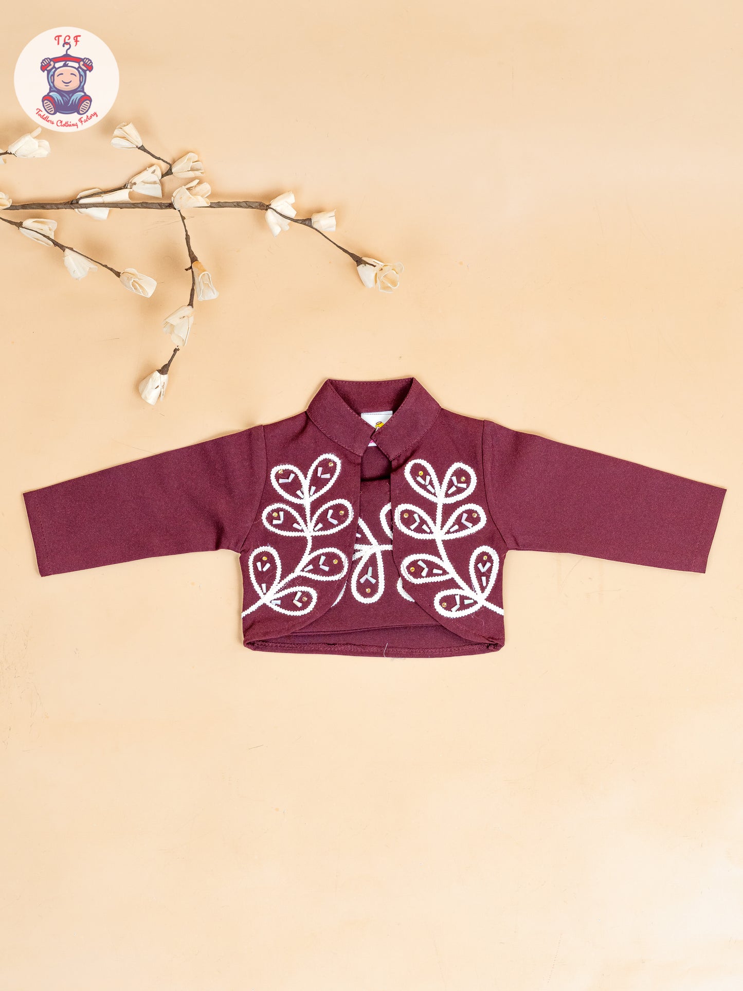 Maroon - Girls Embroidered Pant & Top