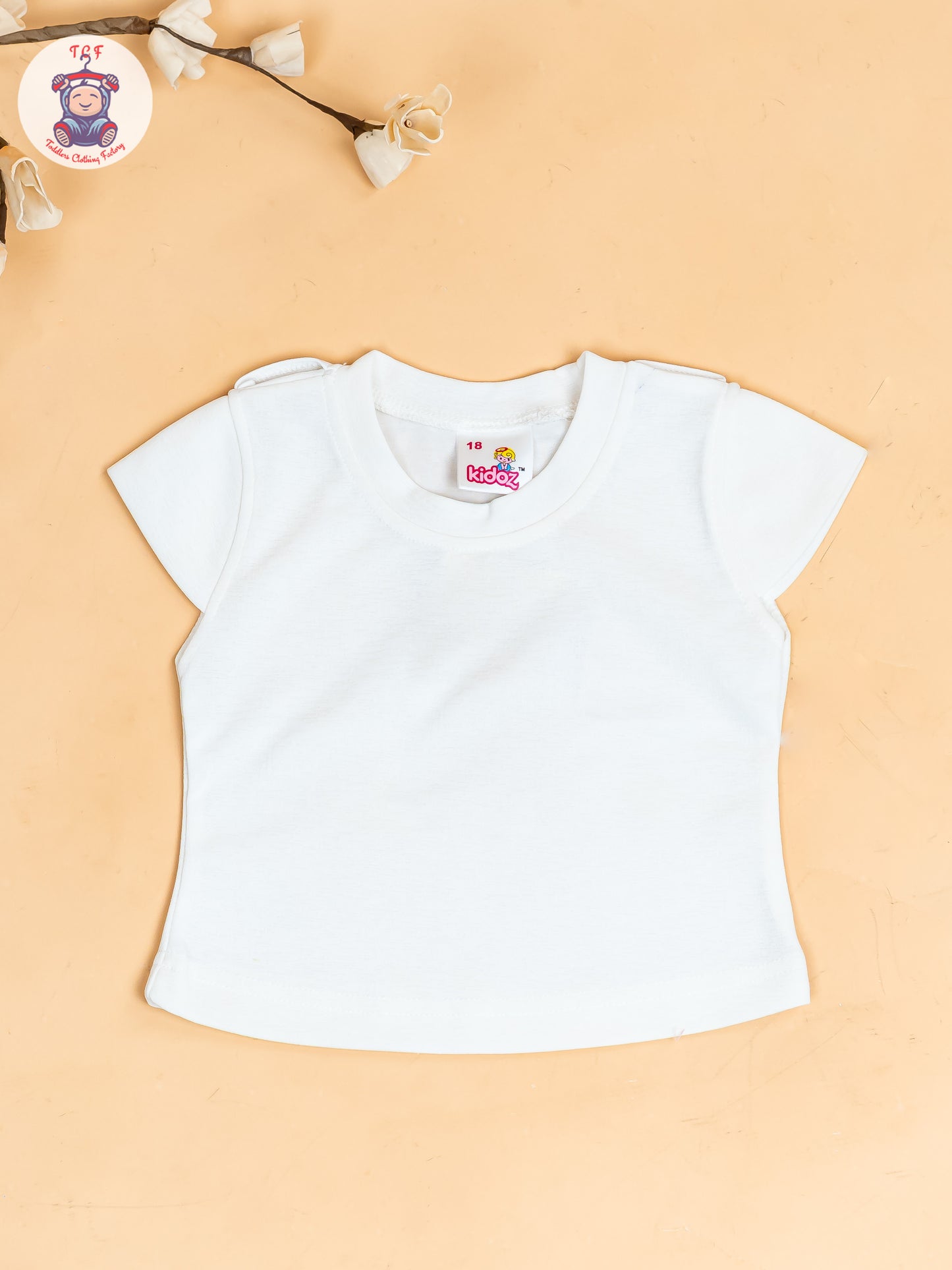 White & Lemon Yellow - Girls Applique Dungaree With T-Shirt