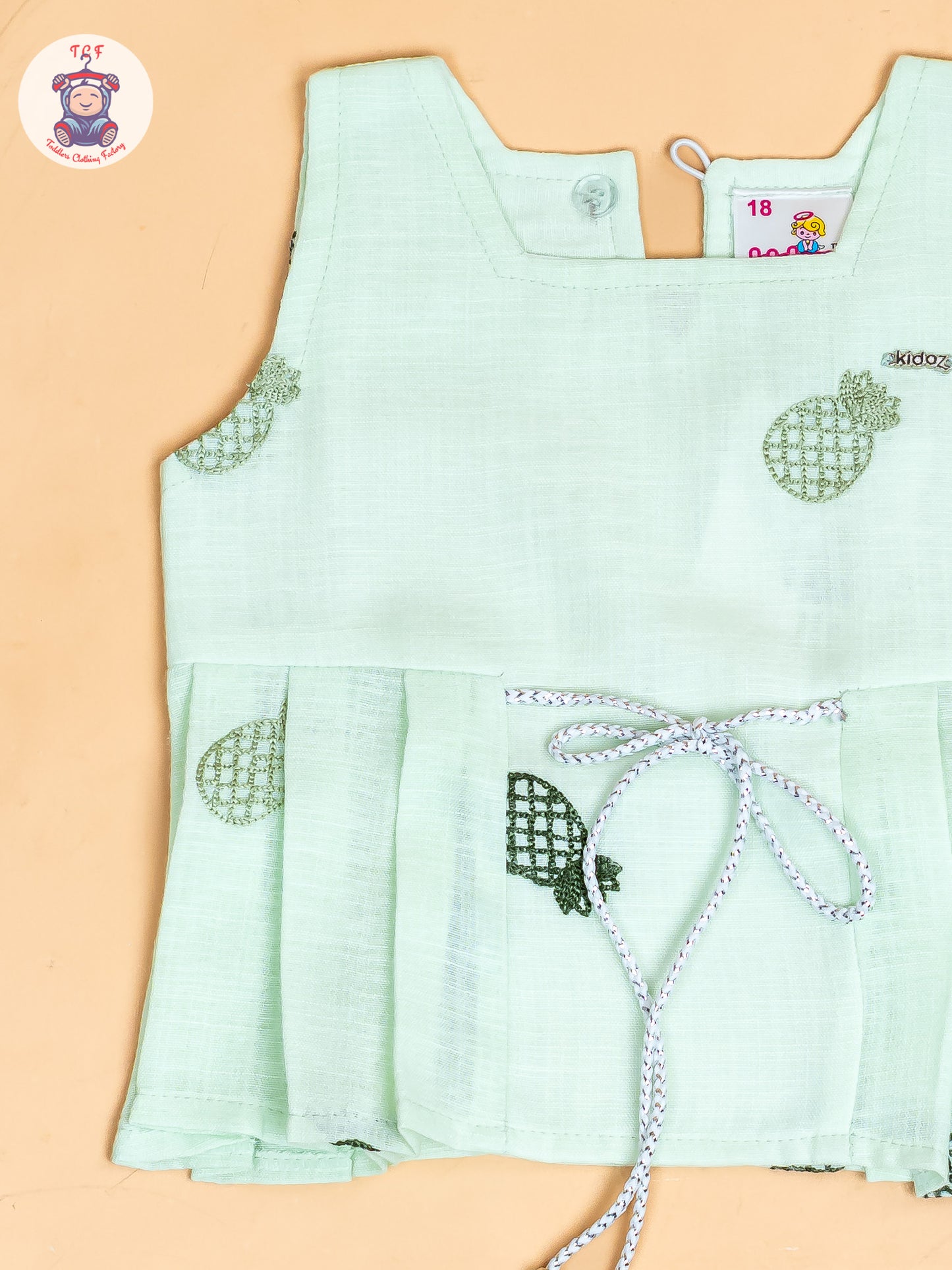 Pista Green - Girls Pine Apple Printed Top & Ballon Pant