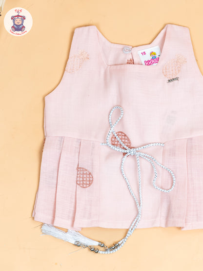 Peach - Girls Pine Apple Printed Top & Ballon Pant