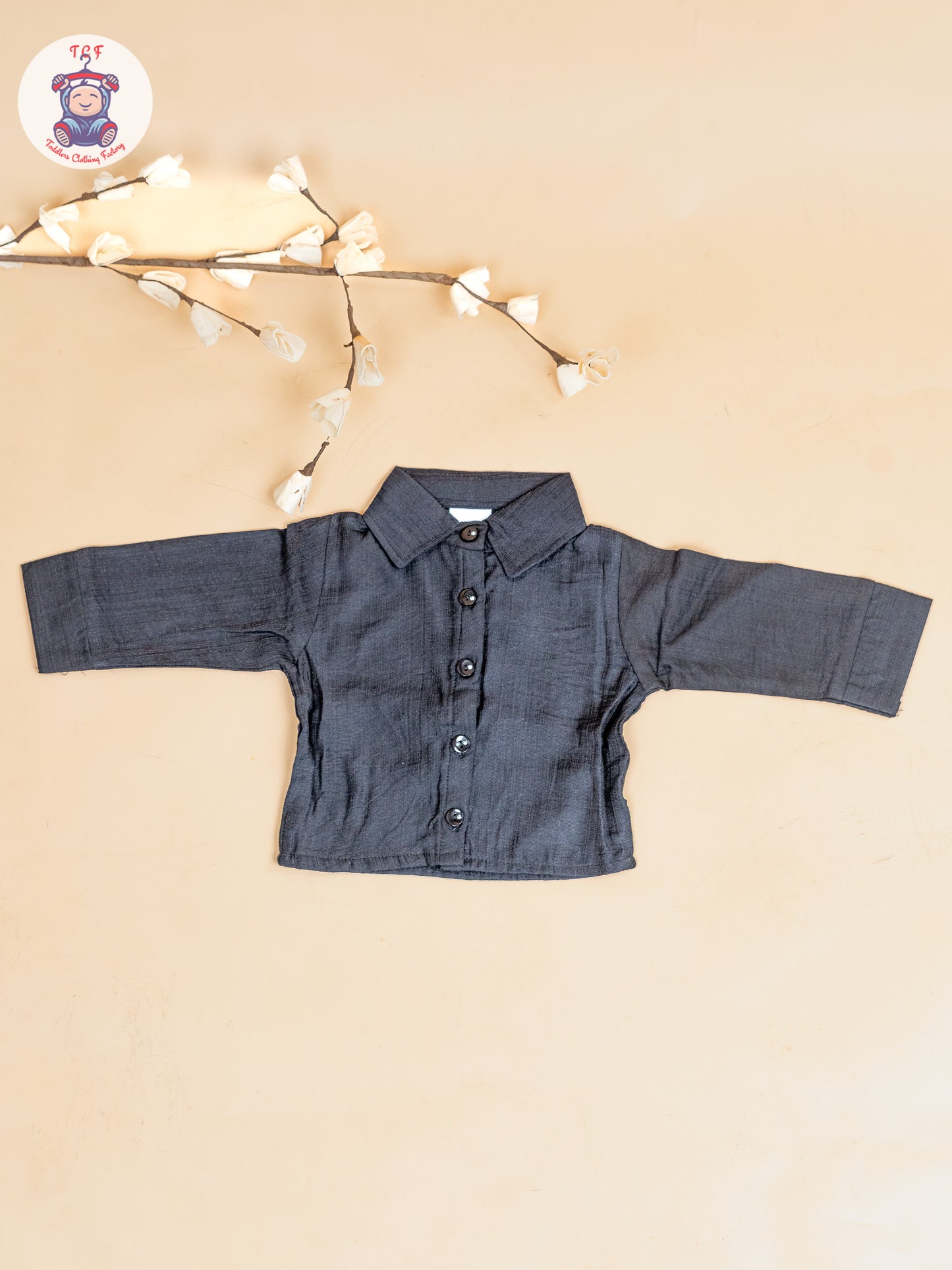 Black - Girls Cotton Thread Embrodiery Work Co-ords Sets