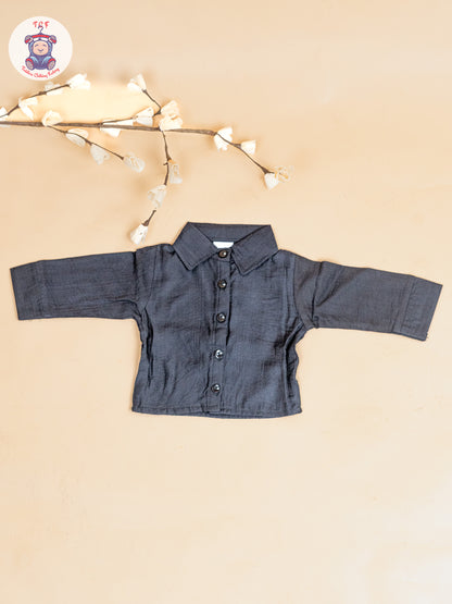 Black - Girls Cotton Thread Embrodiery Work Co-ords Sets