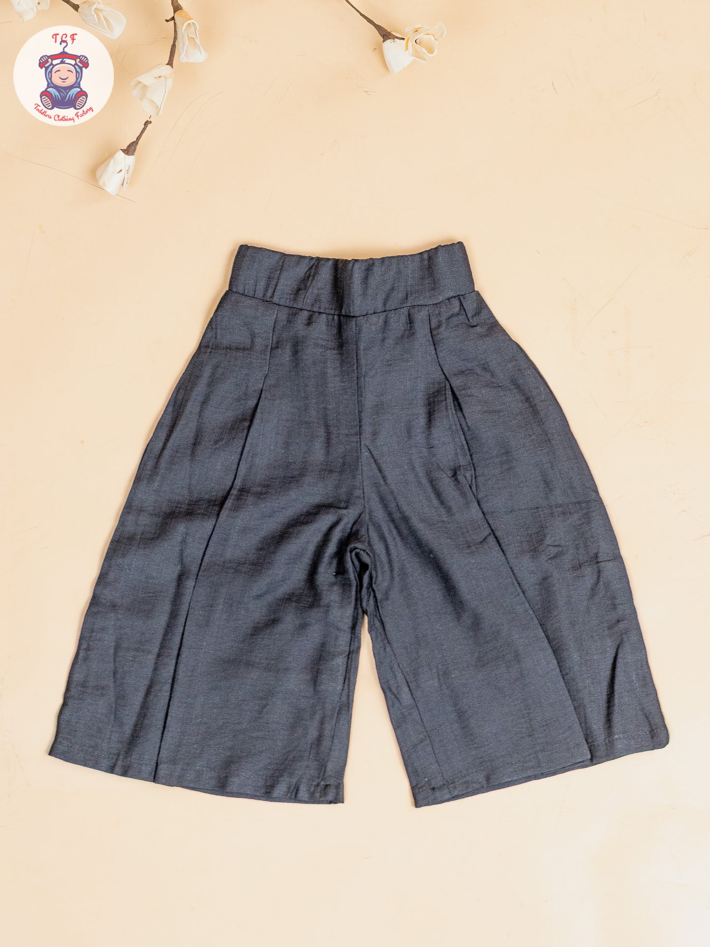Black - Girls Cotton Thread Embrodiery Work Co-ords Sets