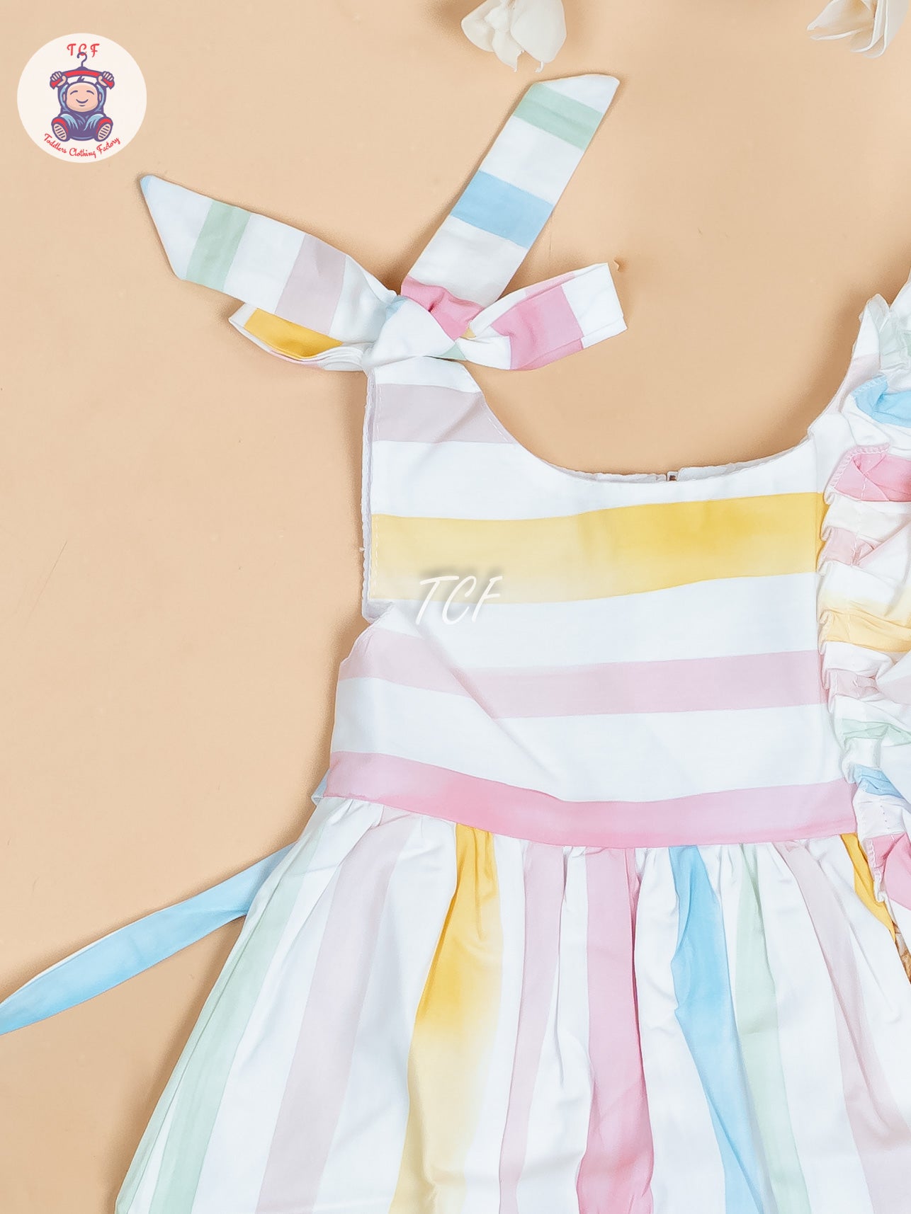 Multi Colour Printed -  Girls Readymade Cotton Frocks