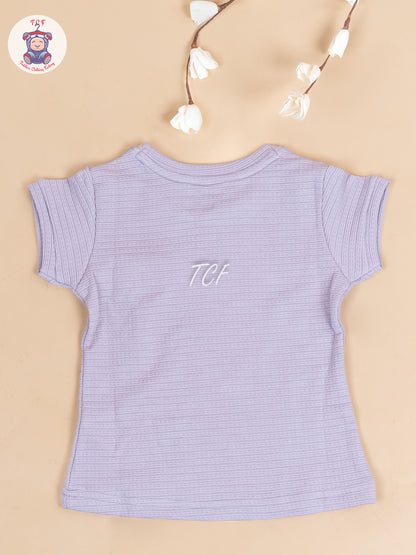 Lavender - Girls Strechable T- Shirts