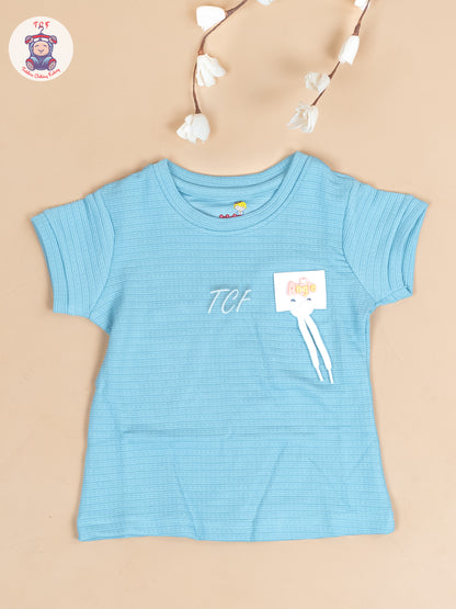 Teal Green - Girls Strechable T- Shirts