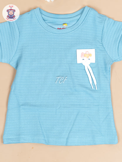 Teal Green - Girls Strechable T- Shirts