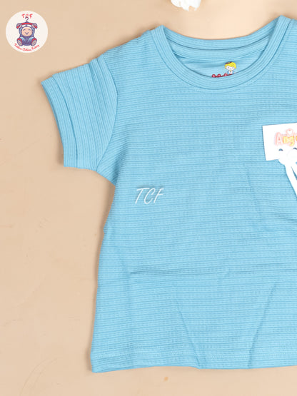 Teal Green - Girls Strechable T- Shirts