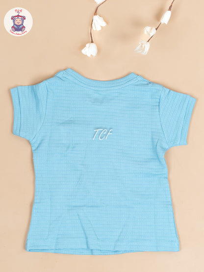 Teal Green - Girls Strechable T- Shirts