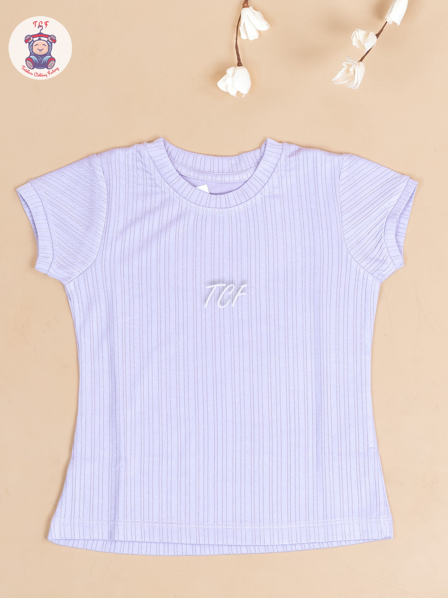 Purple - Girls Strechable T- Shirts