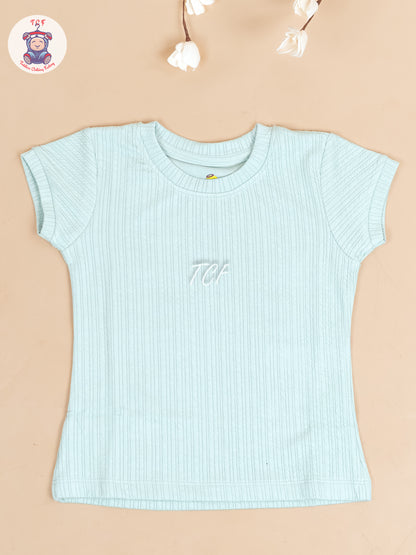 Pista Green - Girls Strechable T- Shirts