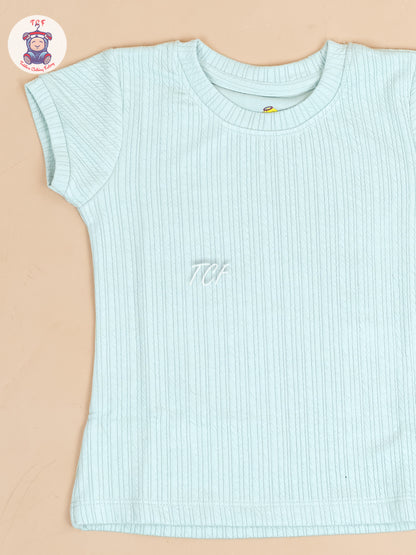 Pista Green - Girls Strechable T- Shirts