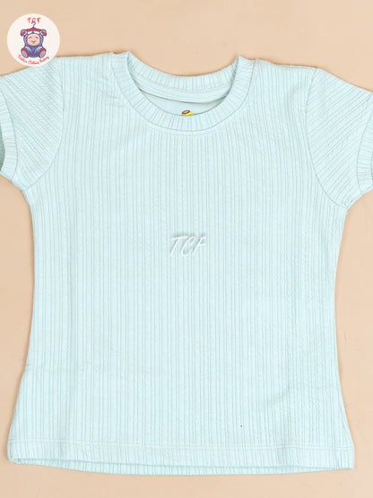 Pista Green - Girls Strechable T- Shirts