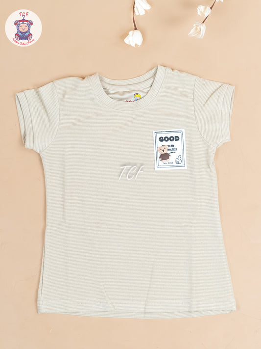 Cream - Girls Strechable T- Shirts