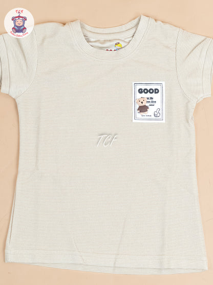 Cream - Girls Strechable T- Shirts