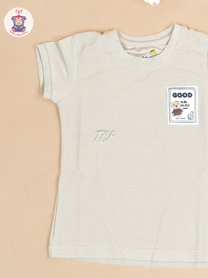 Cream - Girls Strechable T- Shirts