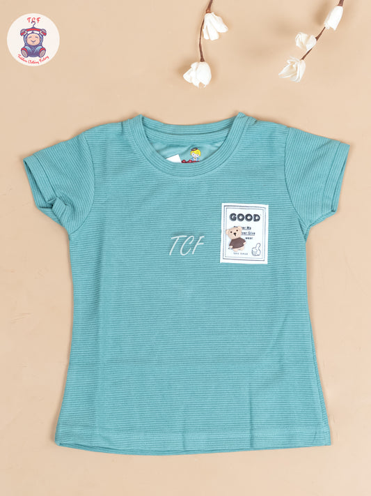 Light Green - Girls Strechable T- Shirts