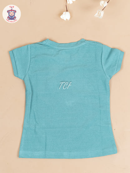 Light Green - Girls Strechable T- Shirts