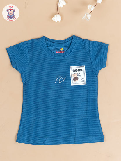 Blue - Girls Strechable T- Shirts