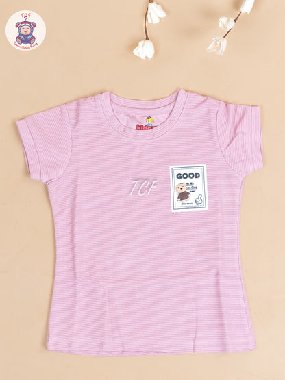 Onion Pink - Girls Strechable T- Shirts