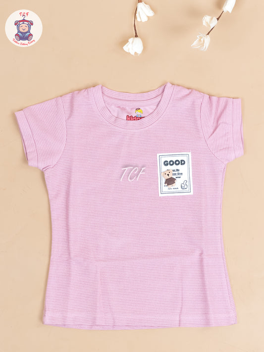 Onion Pink - Girls Strechable T- Shirts