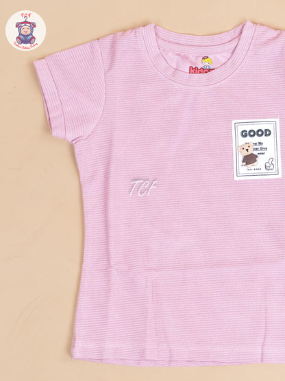 Onion Pink - Girls Strechable T- Shirts