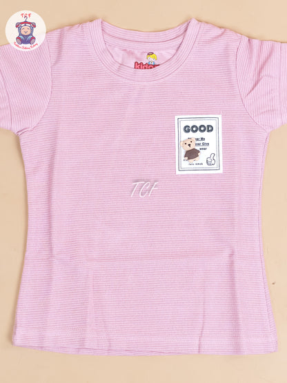 Onion Pink - Girls Strechable T- Shirts