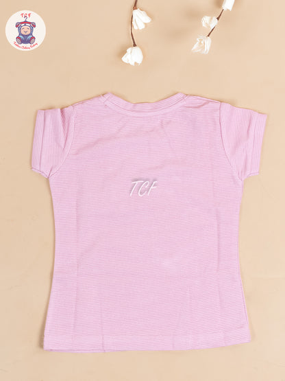 Onion Pink - Girls Strechable T- Shirts