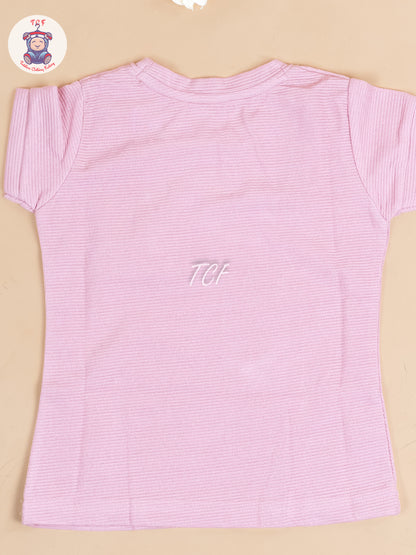 Onion Pink - Girls Strechable T- Shirts