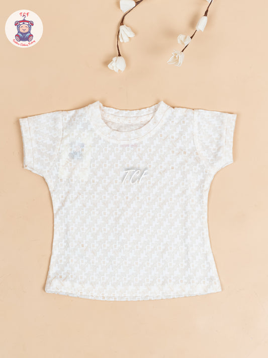 Cream - Girls Strechable T- Shirts