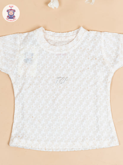 Cream - Girls Strechable T- Shirts