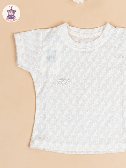 Cream - Girls Strechable T- Shirts