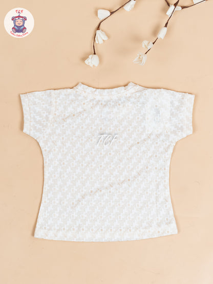 Cream - Girls Strechable T- Shirts