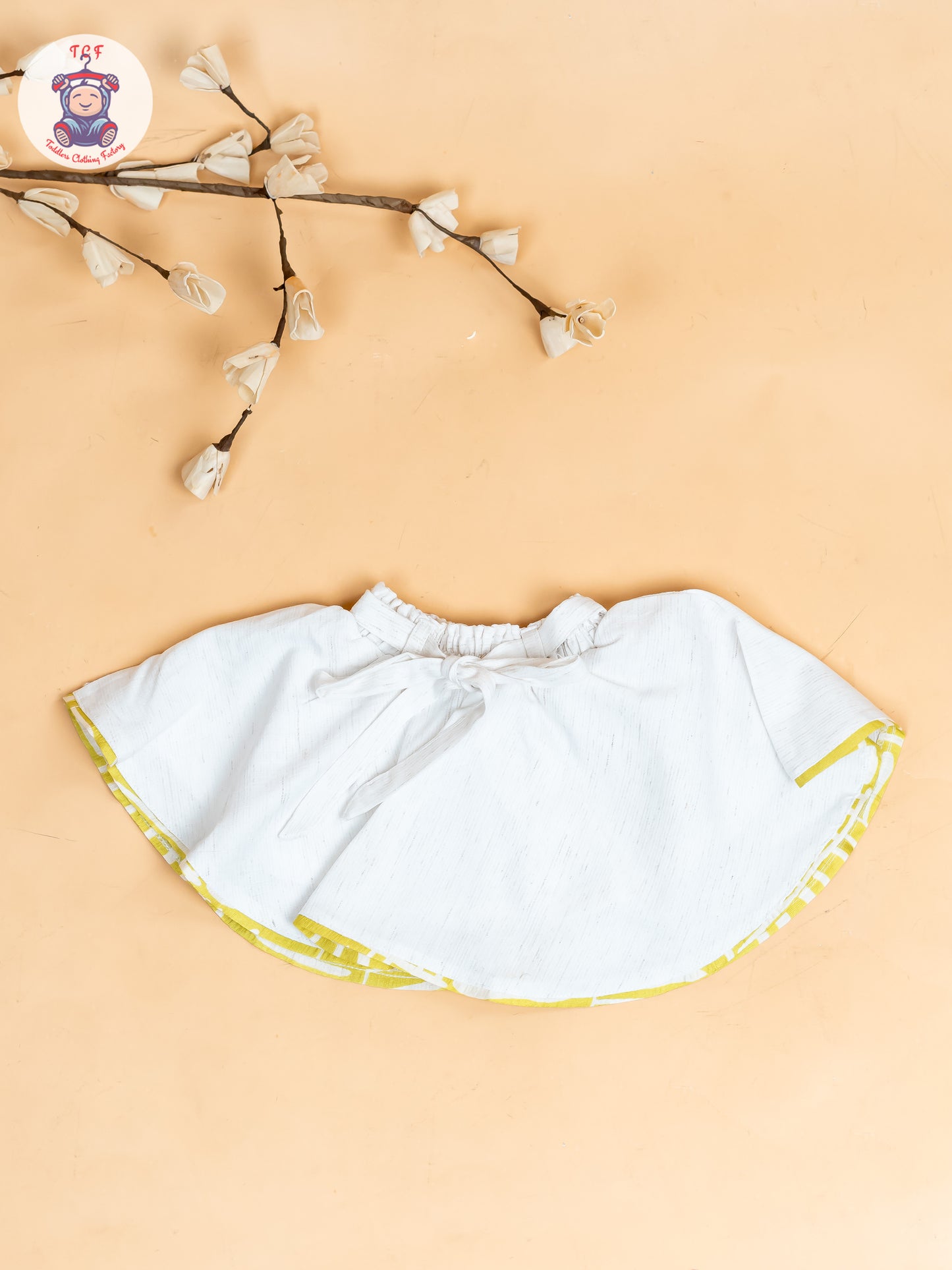 Light Green - Girls Crop Top & Skirt With Zip Bag