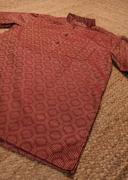 Coffee Brown - Boys Readymade Kurtas