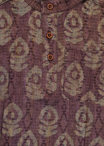 Purple & Beige - Boys Readymade Kurtas