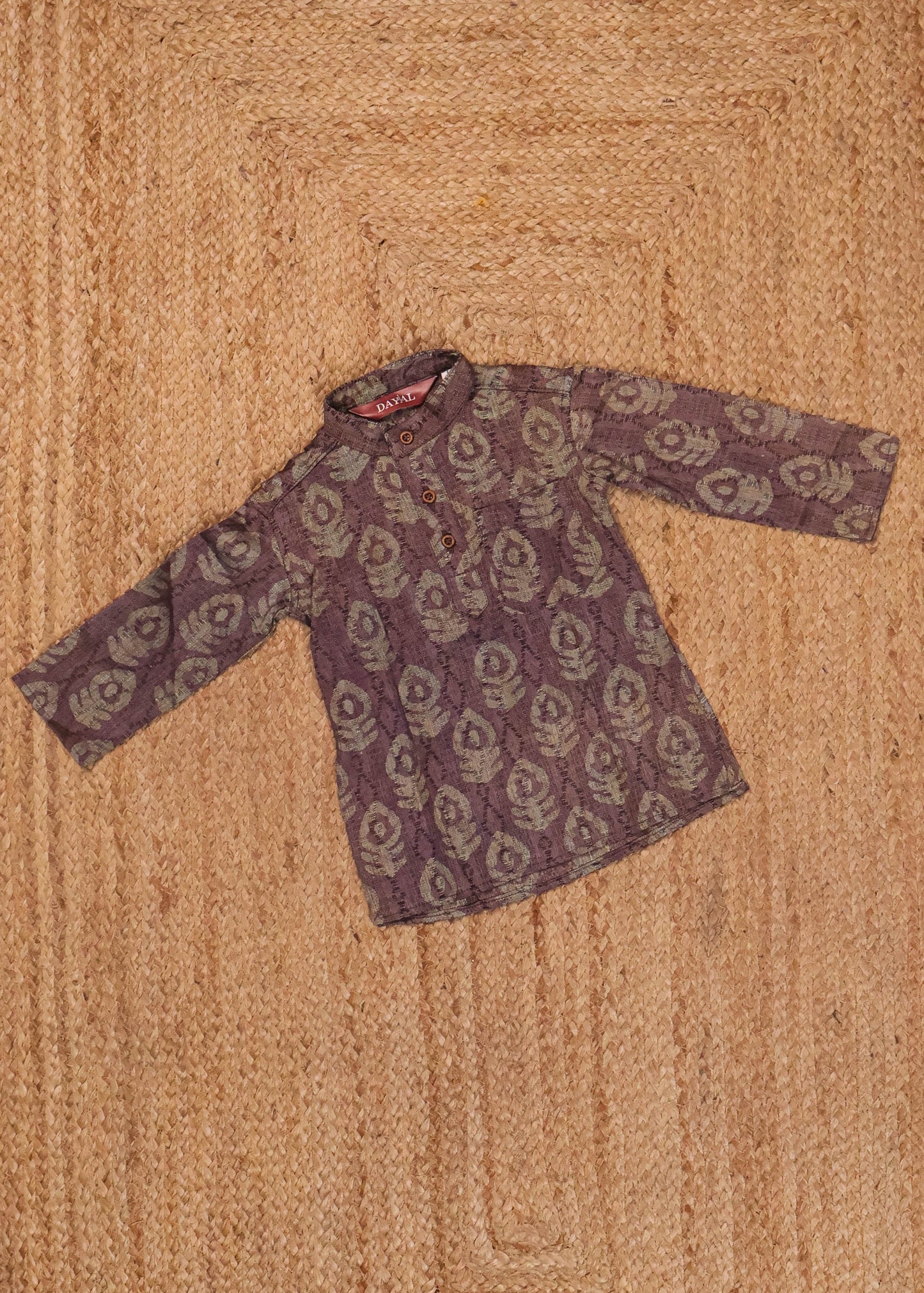 Purple & Beige - Boys Readymade Kurtas