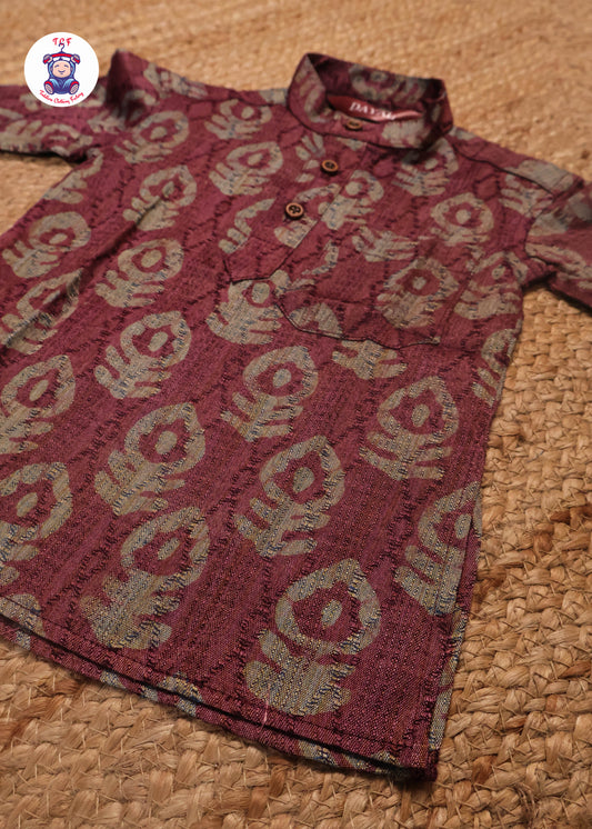 Magenta & Beige - Kurta
