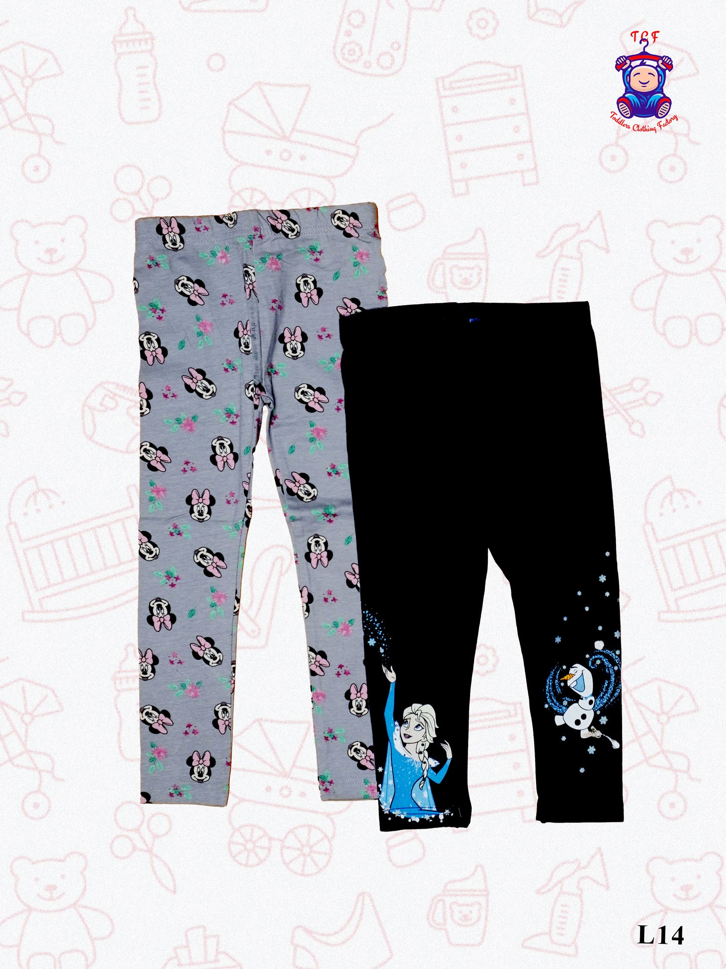 Grey & Navy Blue - Kids Readymade Leggings