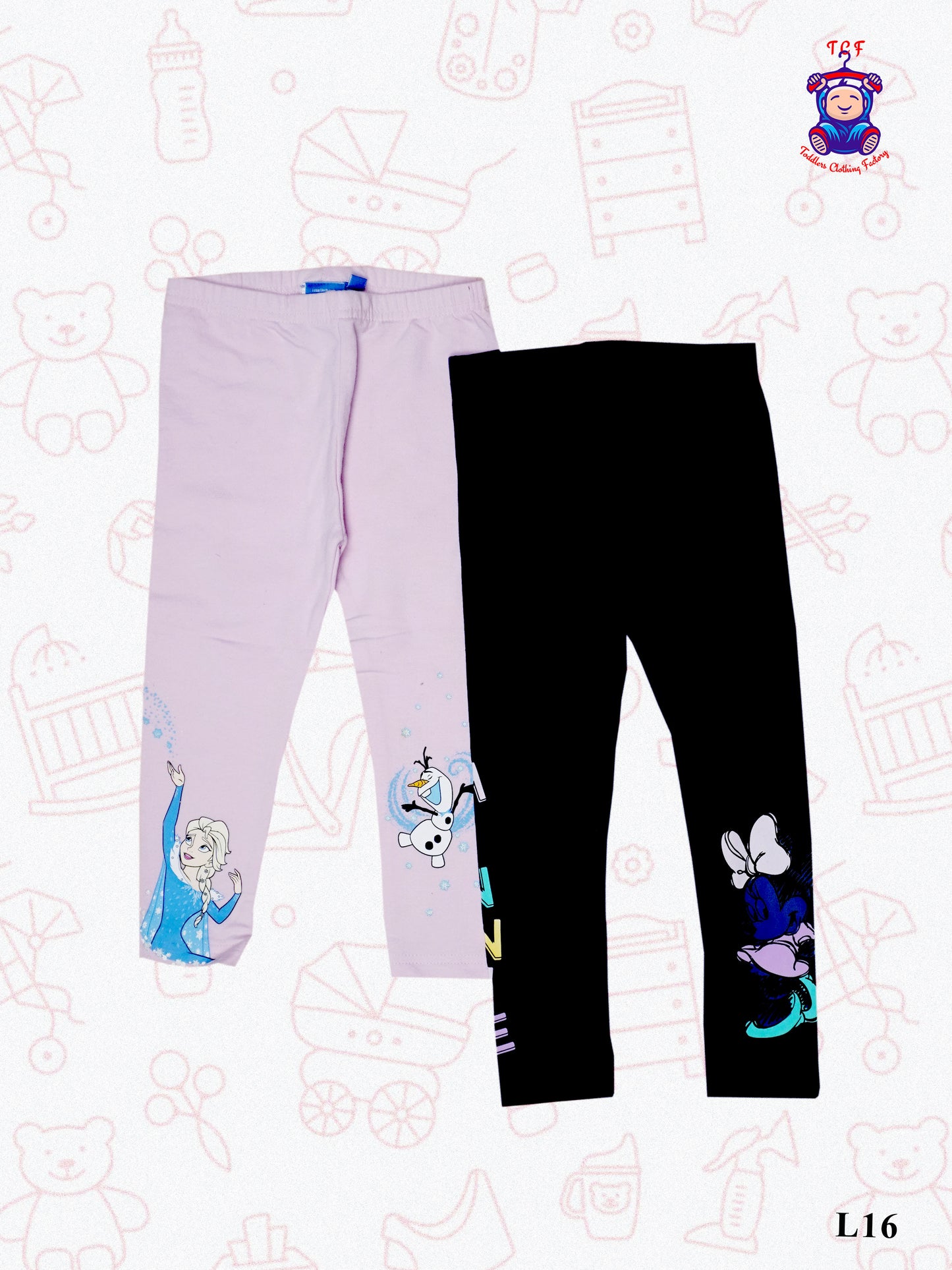 Pink & Navy Blue - Kids Readymade Leggings