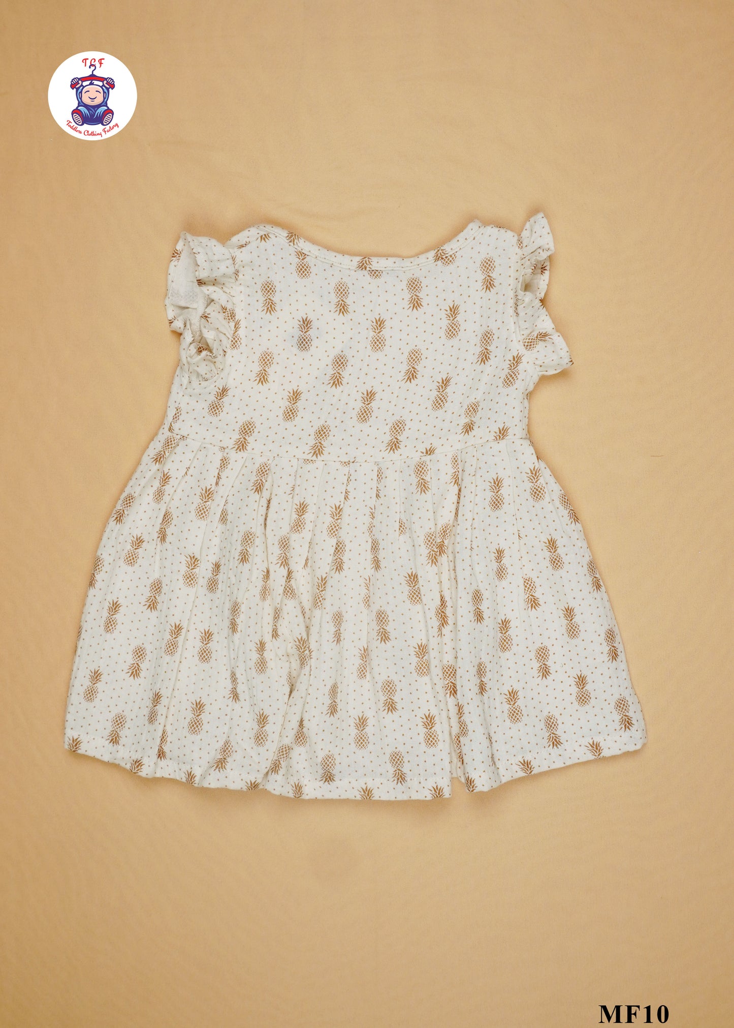 Brown -  Girls Readymade Muslin Frocks