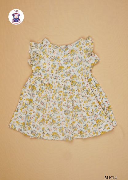 Mustard - Girls Readymade Muslin Frocks