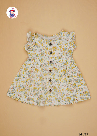 Mustard - Girls Readymade Muslin Frocks