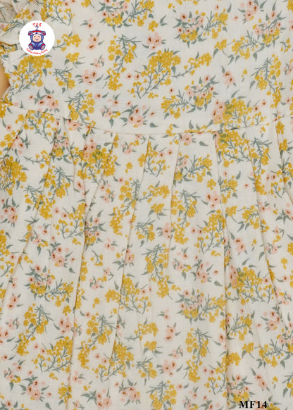 Mustard - Girls Readymade Muslin Frocks
