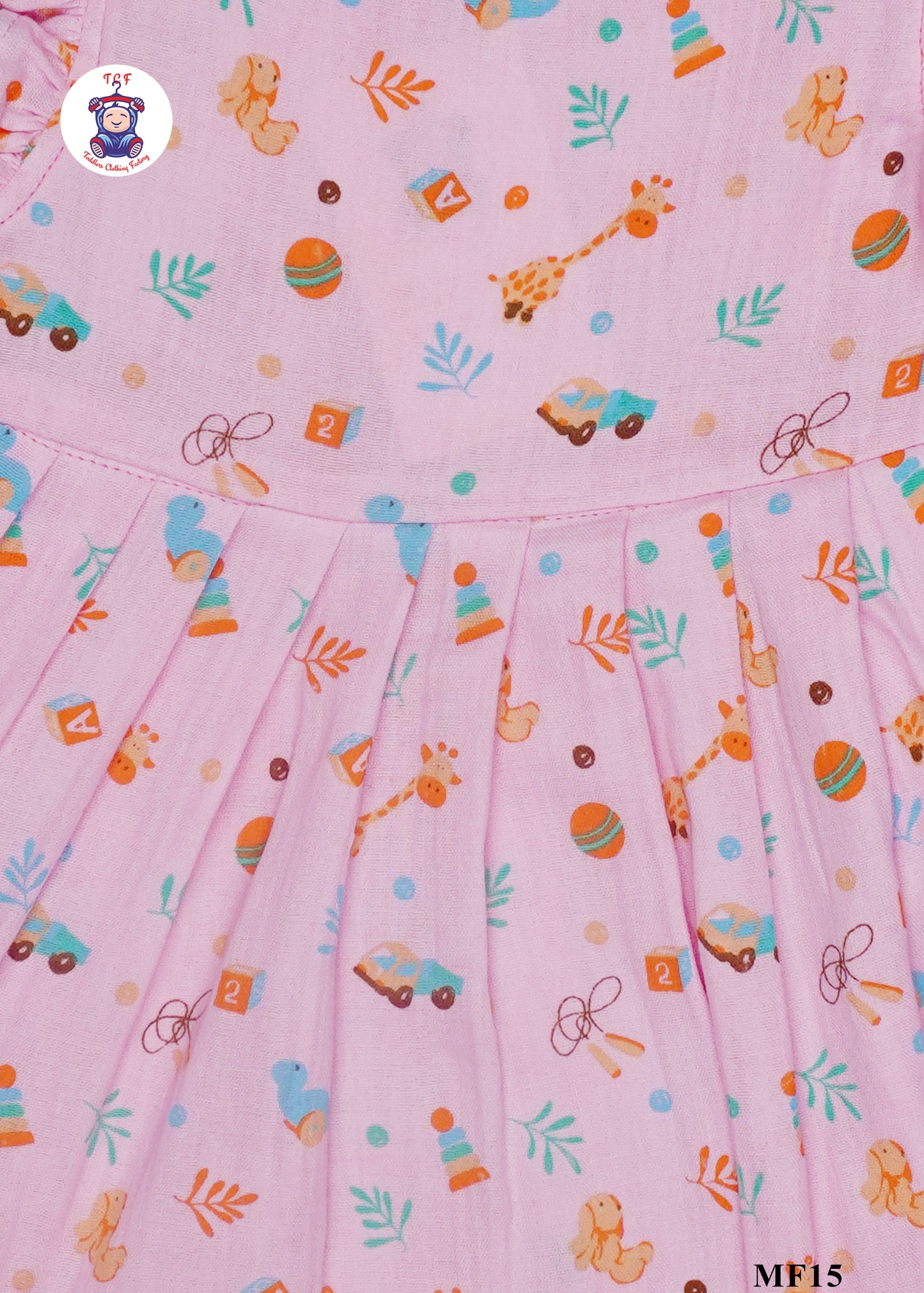 Pink -  Girls Readymade Muslin Frocks