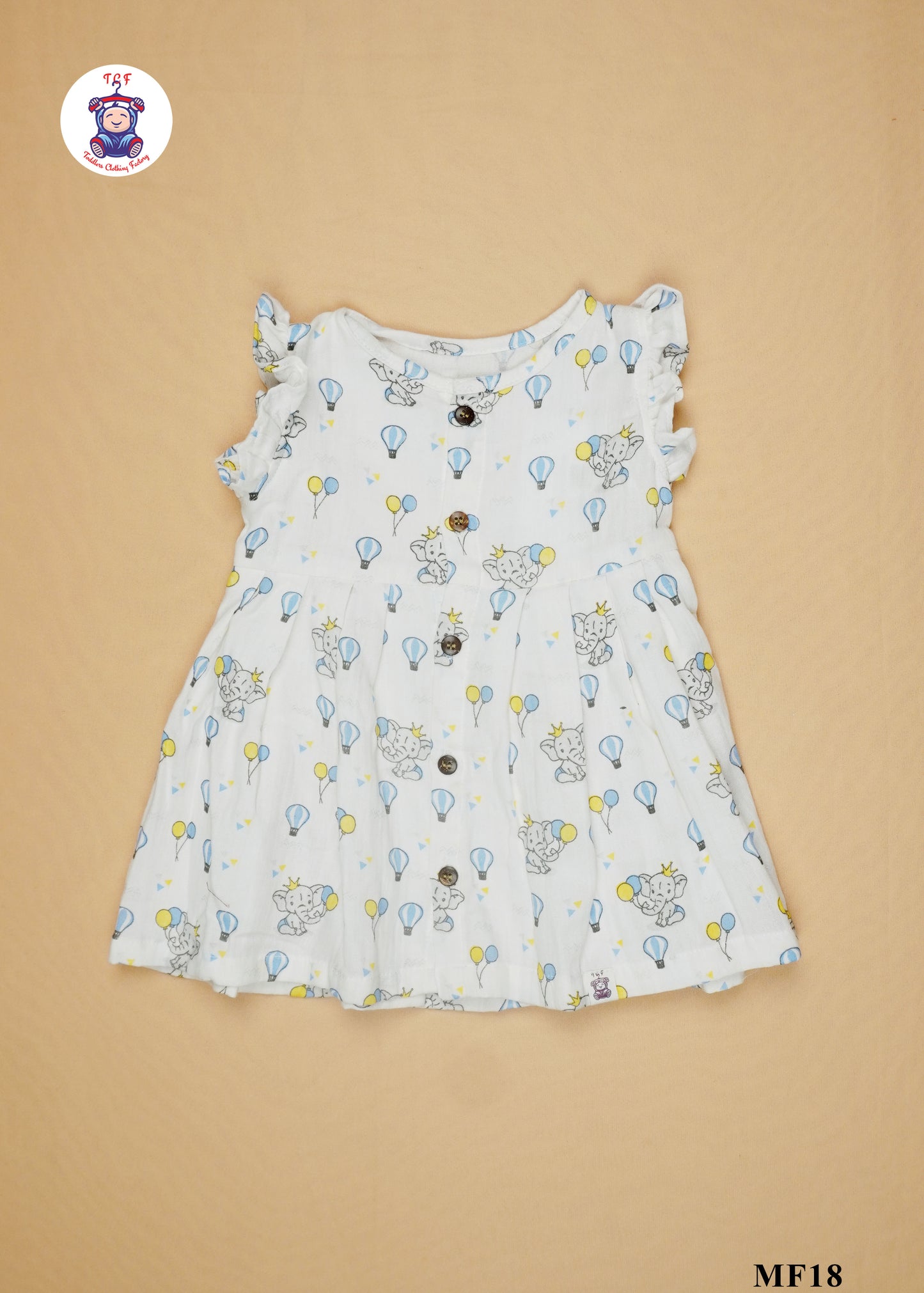 Elephant - Girls Readymade Muslin Frocks