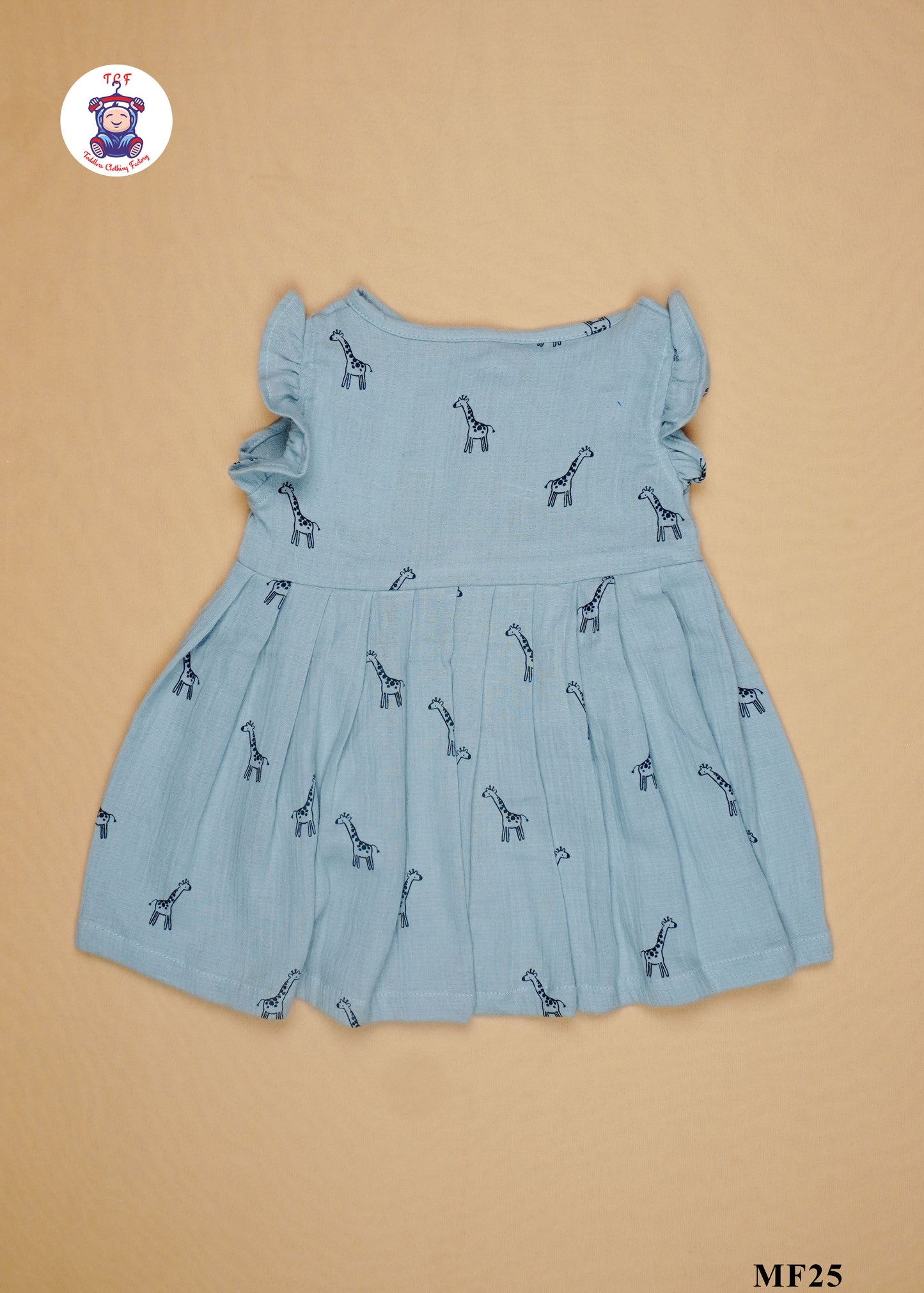 Blue Giraffe - Girls Readymade Muslin Frocks