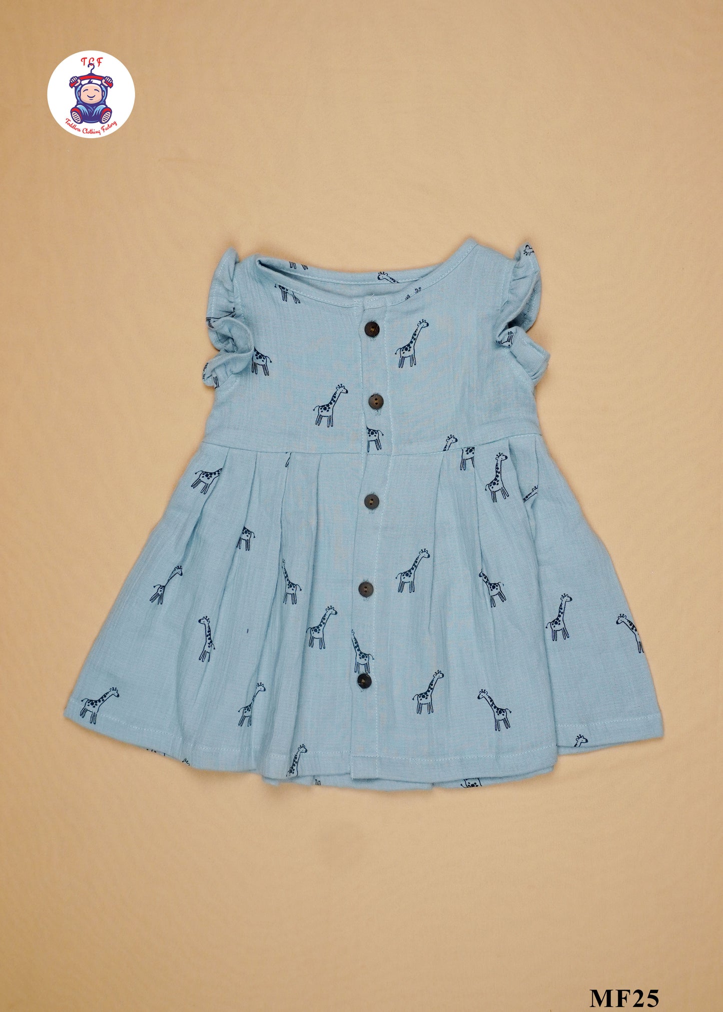 Blue Giraffe - Girls Readymade Muslin Frocks